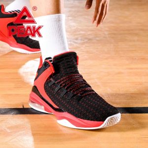 Peak Air Cushion Men's Low Basketball Shoes - Black/Red