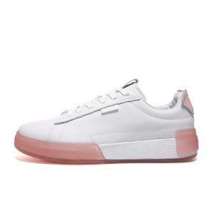 Peak TAICHI 仲夏 Womens Trend Canvas Shoes - White/Pink