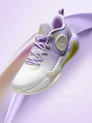 Peak P-Motive Wear-resistant Low Actual Basketball Shoes - Purple